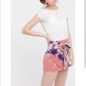 free people mini wrap skirt